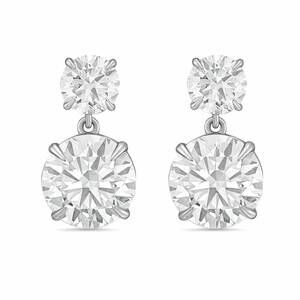 NEW DIANA M JEWELS women's round lab-grown diamond stud earrings (8.00 ct tcw) -
